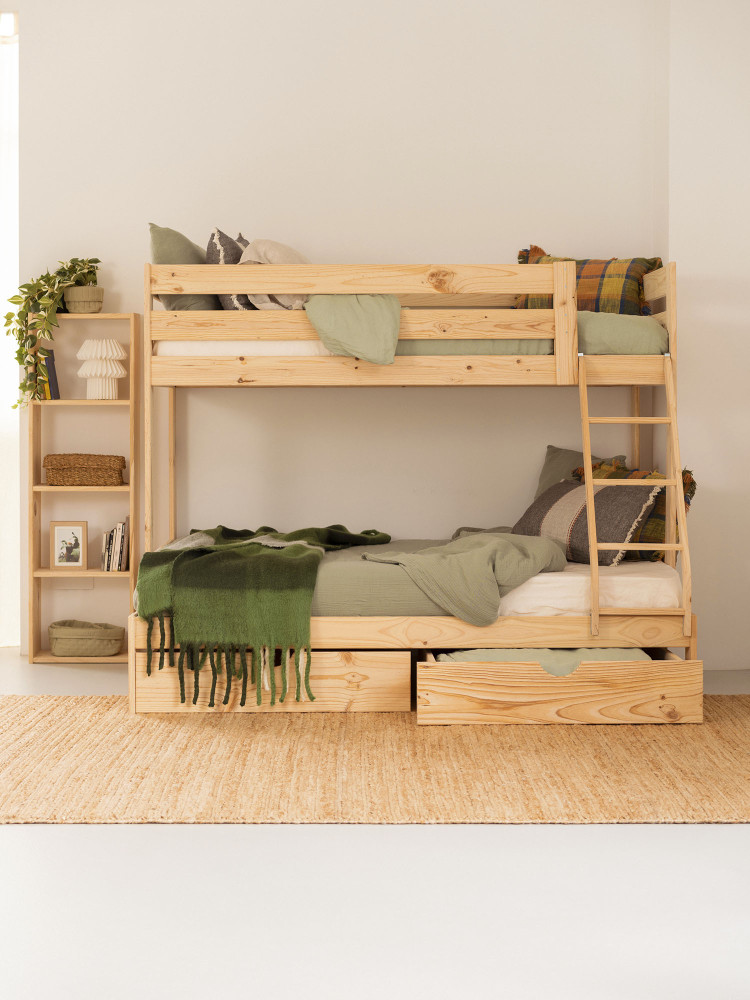 Litera triple cama 90 y 140 con cajones | LUFE 2